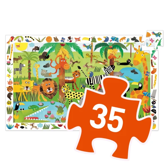 Objavovacie puzzle Džungľa 35 ks