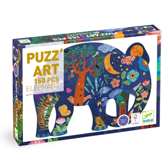 Umelecké puzzle Slon 150 ks