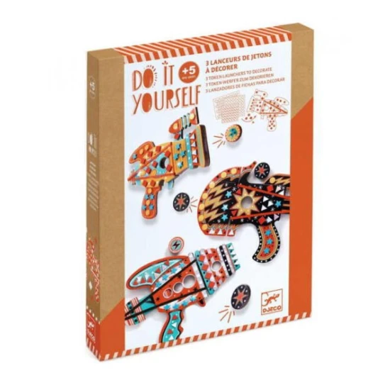 Kreatívna sada z kolekcie DIY (Vytvor si sám) obsahuje 3 gumipušky na ozdobenie mozaikovými dielikmi. 