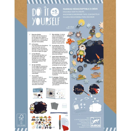 DIY Vyrob si sám Zotierateľná tabuľka Vo hviezdach