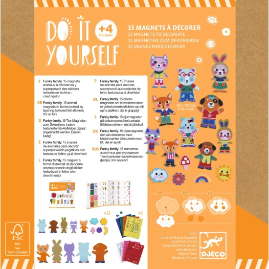 Kreatívna sada na ozdobenie zvieratiek: Mozaika a plstené nálepky s 3D efektom