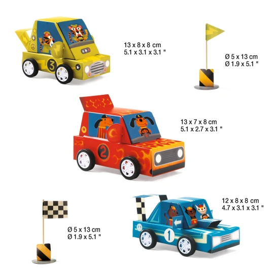 DIY Vyrob si sám Grand prix 3 pretekárske autá