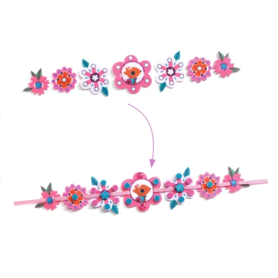 DIY naramky pre deti djeco – kreativna sada s plstenymi naramkami, penovymi nalepkami a kamienkami