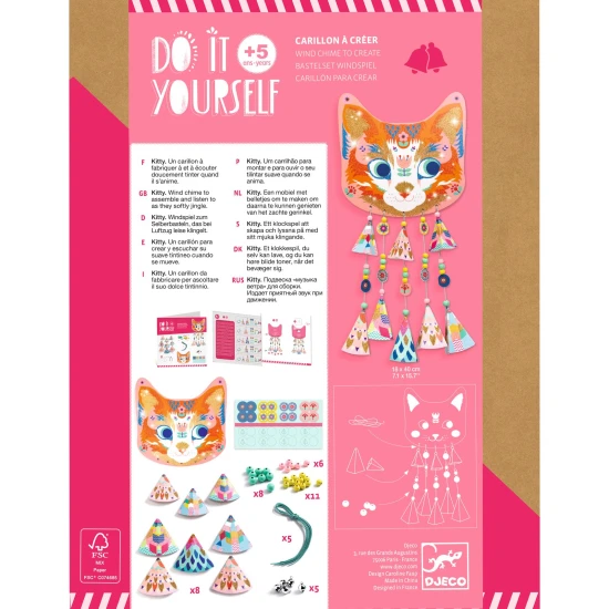 DIY Vyrob si sám Lapač vetra Mačka Kitty