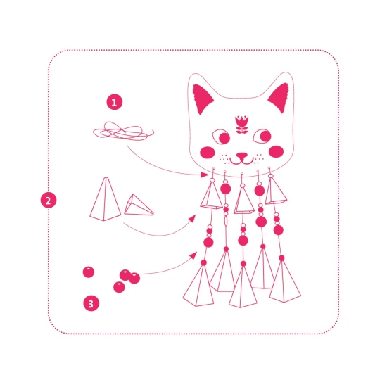 DIY Vyrob si sám Lapač vetra Mačka Kitty