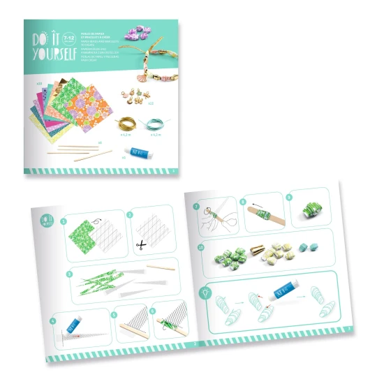 DIY Vyrob si sám Štýlové a zlaté náramky a papierové korálky