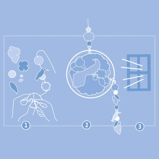 DIY Vyrob si sám Slnečný záves s vtáčikmi