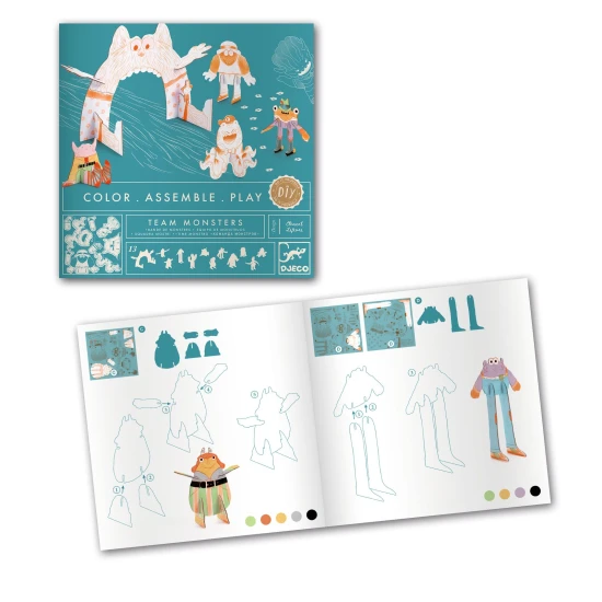 Kartónová 3D kreatívna Team monsters