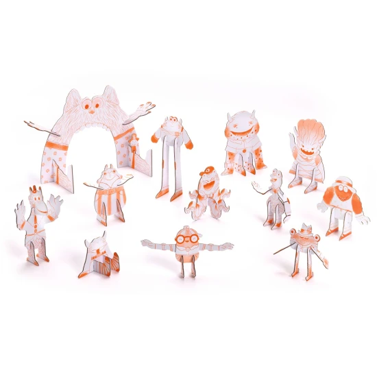 Kartónová 3D kreatívna Team monsters