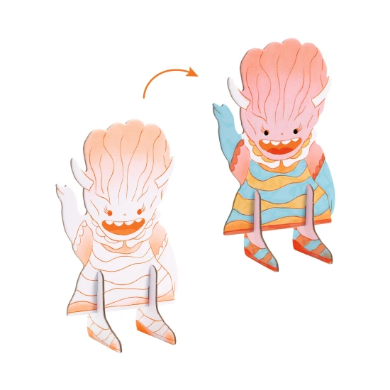 Kartónová 3D kreatívna Team monsters