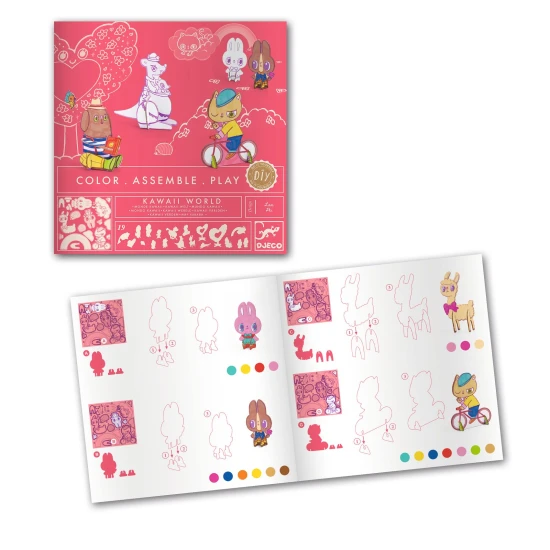 Kartónová 3D kreatívna Kawaii world