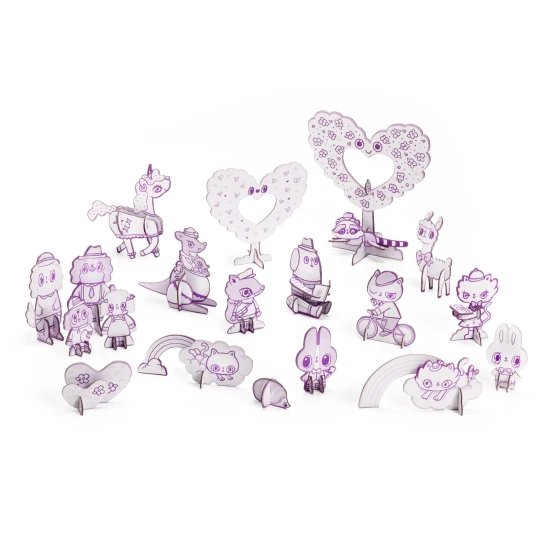 Kartónová 3D kreatívna Kawaii world