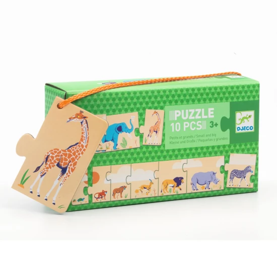 Postupové puzzle Africké zvieratá (malý, väčší, najväčší)