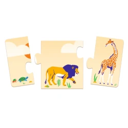 Postupové puzzle Africké zvieratá (malý, väčší, najväčší)