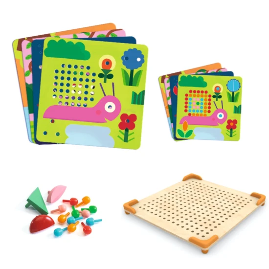Mini Animo mozaika – detská hračka s farebnými kolíčkami a obrázkami zvieratiek