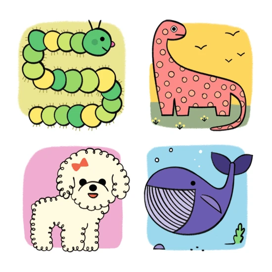 Maľovanie krok za krokom Lama a jej kamaráti