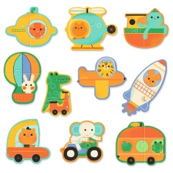 Puzzle Duo Dopravné prostriedky 10 ks