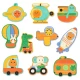 Puzzle Djeco Duo pre deti – dopravné prostriedky ako autá, lietadlá a lode