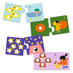 Puzzle Duo Prvé čísla a počítanie 12 ks