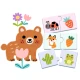 Puzzle duo Farby Djeco, detské vzdelávacie puzzle spájanie farieb s obrázkami