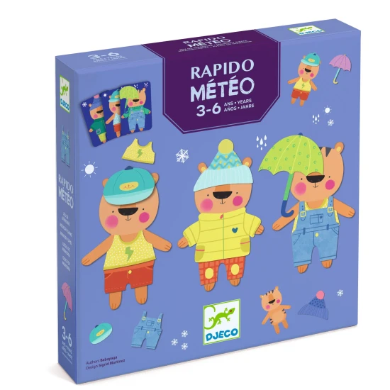Hra Rapido Meteo, kde hráči súťažia v tom, kto skôr oblečie svojho tigra podľa toho, ako si zapamätal inštrukcie od spoluhráča.