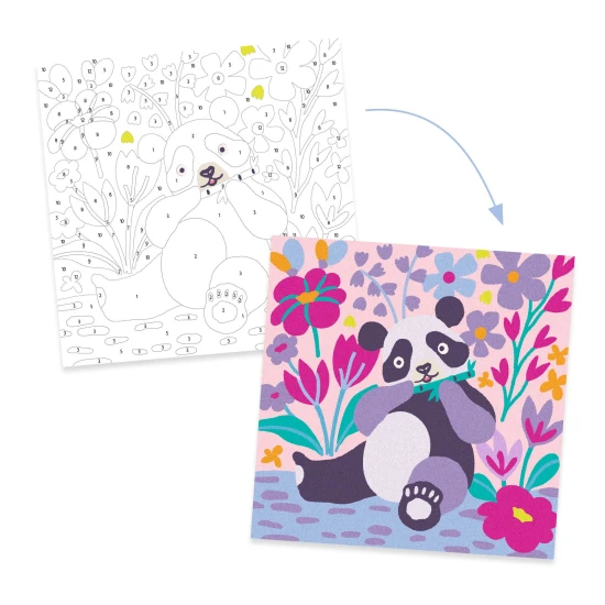 Tvorenie s farebným pieskom Zamatové labky