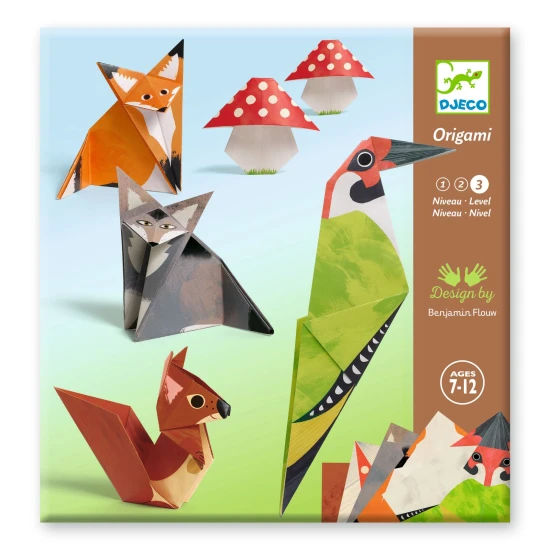 Origami Les Djeco lesné zvieratká z papiera