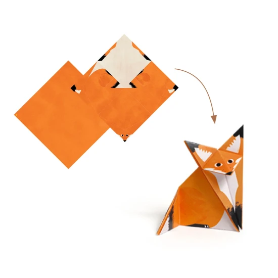 Origami Les Djeco lesné zvieratká z papiera