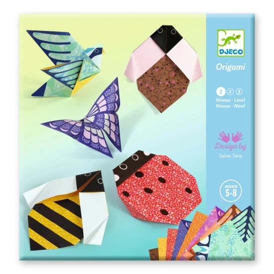 Origami V záhrade Djeco záhradné tvory z papiera