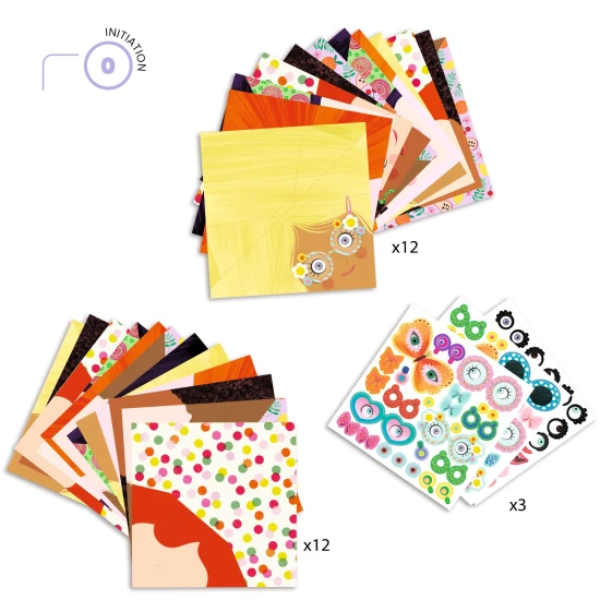 Origami Dievčenské tváre