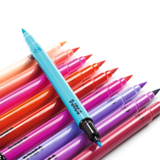 Štetcové obojstranné fixky Jemné farby 10 ks