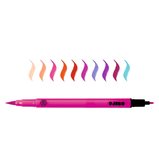 Štetcové obojstranné fixky Jemné farby 10 ks