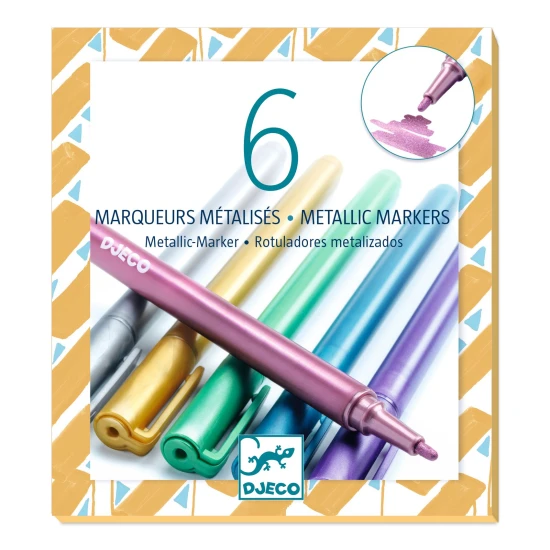 Metalické fixky 6 ks