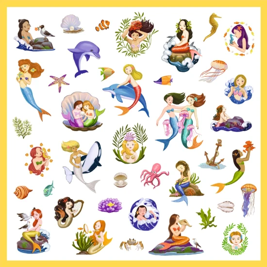 Samolepky Morské víly 160ks