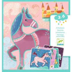 Kreslenie podľa šablóny Koníky