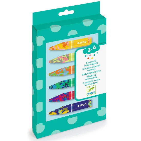 Trojfarebné voskovky (6 ks)