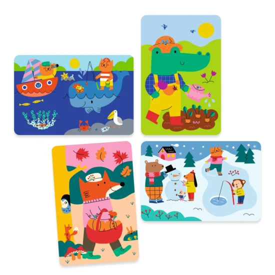 Maľovanie vodou 4 ročné obdobia Djeco – farbenie s vodou pre deti