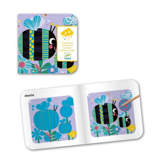 Vyškrabovacie obrázky Roztomilý hmyz