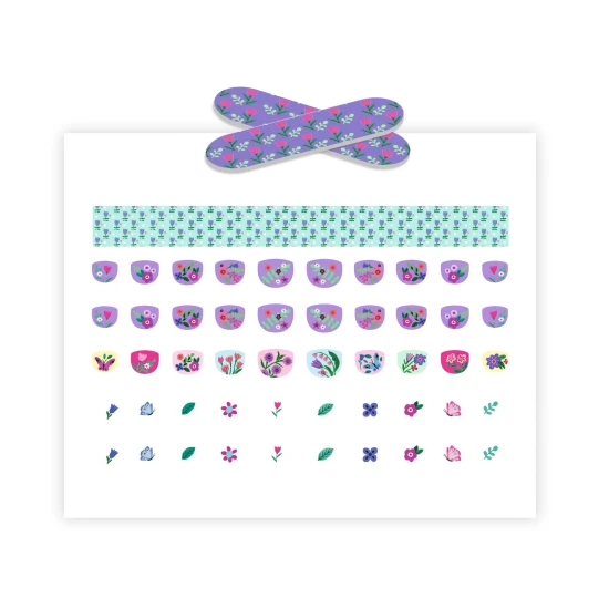 Nálepky na nechty Malé kvietky