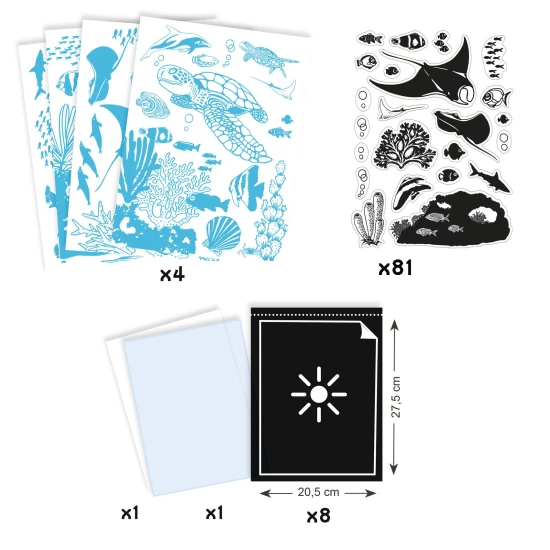 Kreatívna kyanotypová sada Podmorský svet