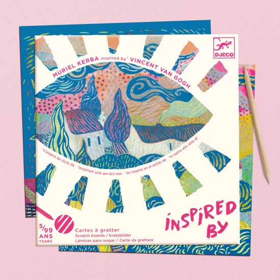 Vyškrabovacie obrázky podľa Vincenta Van Gogha