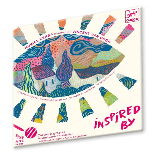 Vyškrabovacie obrázky podľa Vincenta Van Gogha