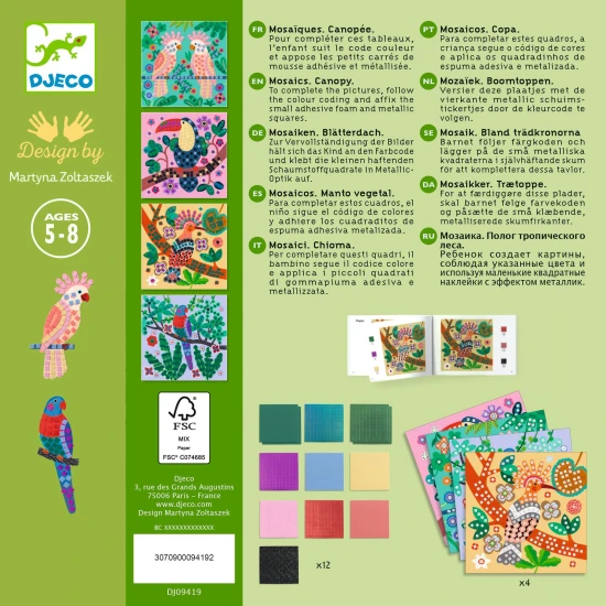 Penová mozaika Canopée Tvorba podľa čísiel