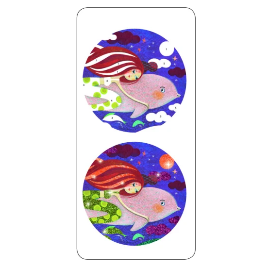 Trblietavé predlohy Žiara morských víl – kreatívna sada pre deti