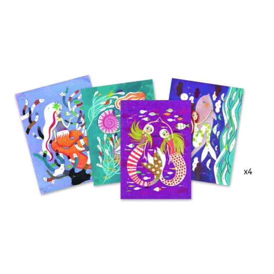 Trblietavé predlohy Žiara morských víl – kreatívna sada pre deti
