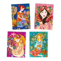 Tvorenie trblietkami Kvetinové dievčatá