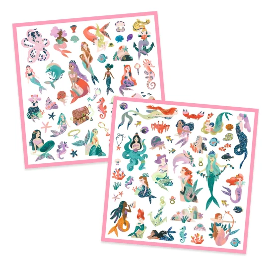 Samolepky Trblietavé morské panny 160 ks