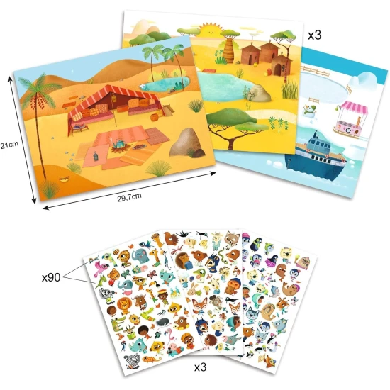 Kreatívny set s veľkým množstvom obtlačovacích obrázkov.