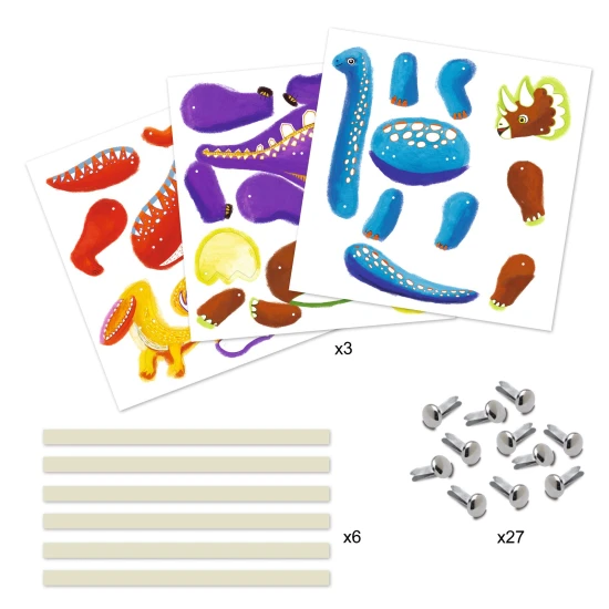 Papierové postavičky Dinosaury