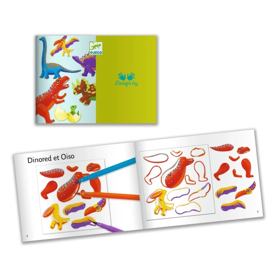 Papierové postavičky Dinosaury
